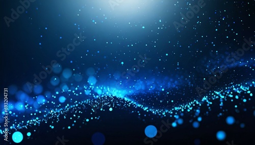 dark blue and glow particle abstract background © Kelsey