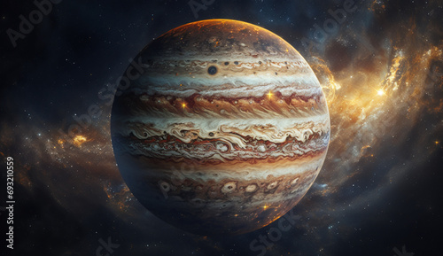 Fotografering Stylized Illustration of Jupiter