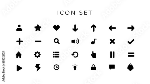 Minmal game icon set