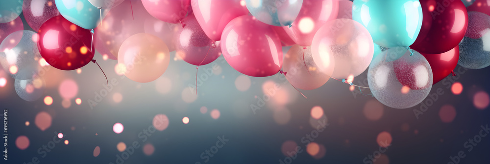 Balloon background material banner, with copy space, celebration, party Balloon background material banner, with copy space, celebration, party