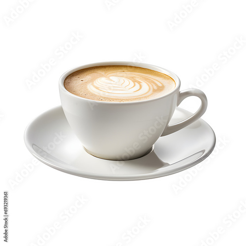 cup of coffee isolated on transparent background Generative AI