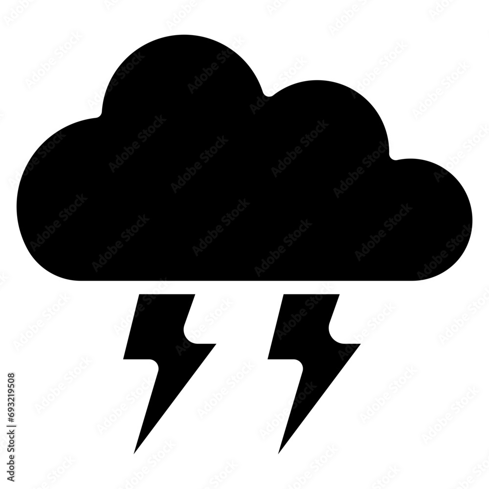 storm glyph icon, related to spring theme. storm glyph icon, related to spring theme.