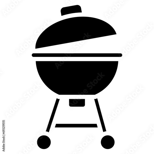 barbecue glyph icon, related to spring theme.