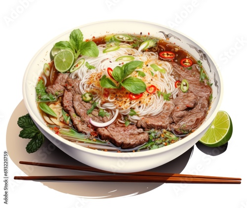 Bowl with pho bo