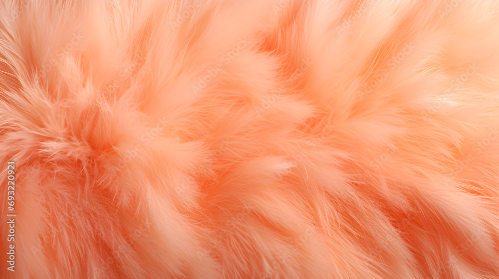Plush peach fuzz fur texture, perfect for backgrounds or fashion-related themes. Soft furry surface, rosy hue. Plush pink fur, luxury texture. Velvety texture in blush tones.