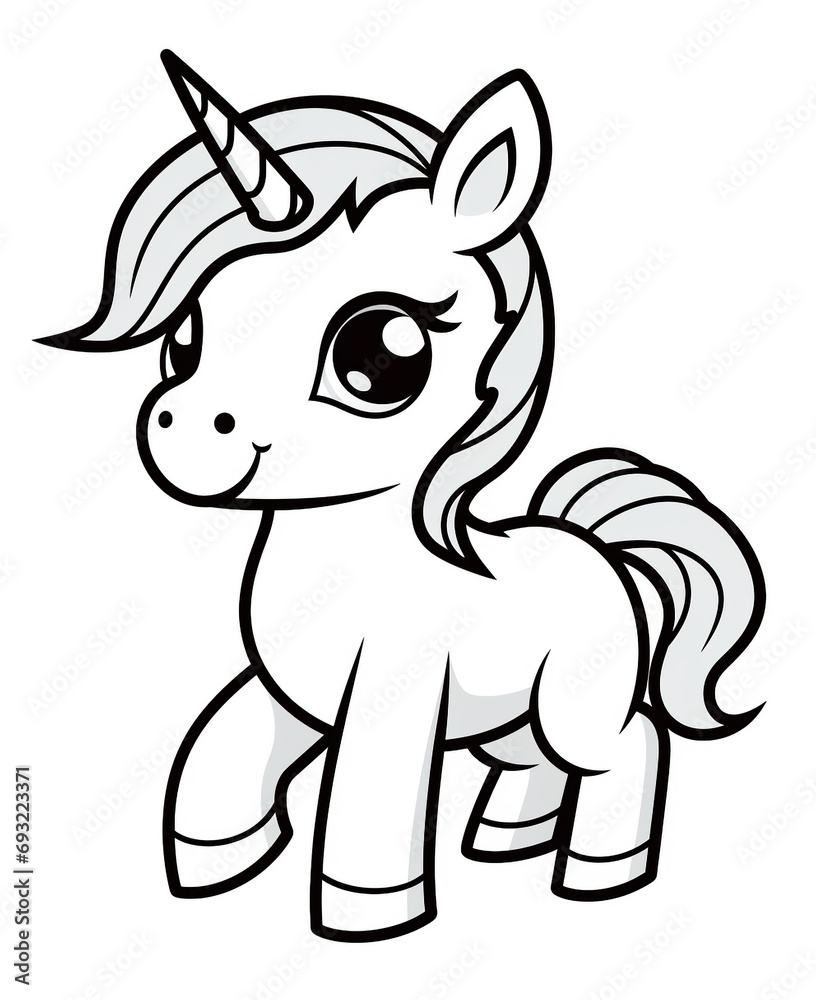 coloring page of unicorn for kids