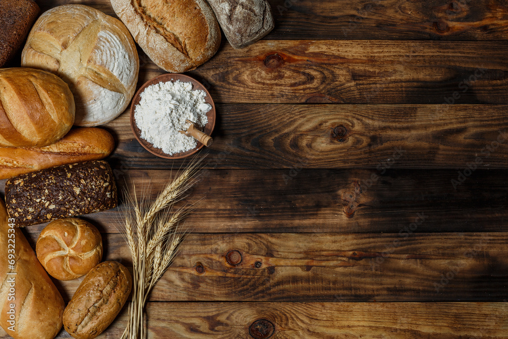 Fresh and delicious bread for eating, different breads for making toast and eating, bread made from wheat and flour, gluten, gluten-free bread, fresh bread baguette Fresh and delicious bread for eating, different breads for making toast and eating, bread made from wheat and flour, gluten, gluten-free bread, fresh bread baguette