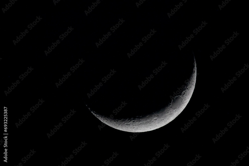 Moon on a summer night made with a telescope
