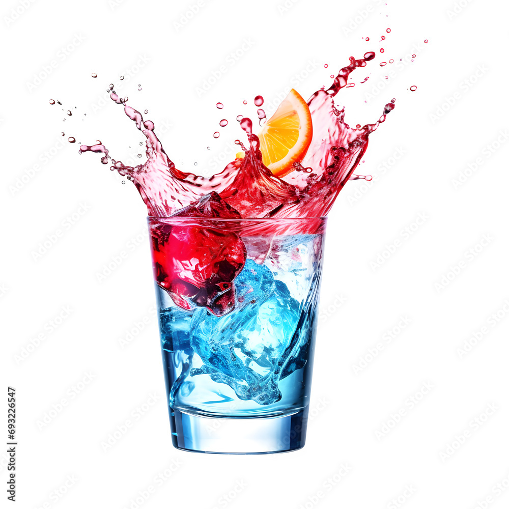 Cocktail Background Splash cocktail with splash isolated on transparent background Generative AI ...
