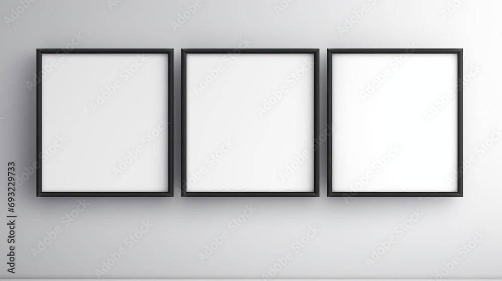 Contour, 3 cadres décoratifs pour mock-up, conception et création graphique. Décoration, mur. Arrière-plan épuré, vide. Contour, 3 cadres décoratifs pour mock-up, conception et création graphique. Décoration, mur. Arrière-plan épuré, vide.