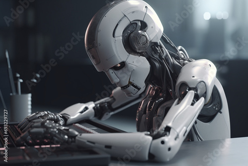 robot cyborg created using generative Ai tools	
