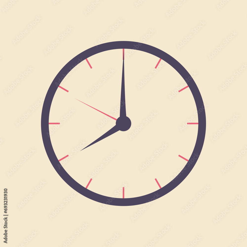 Vector of simple clock good for icon symbol