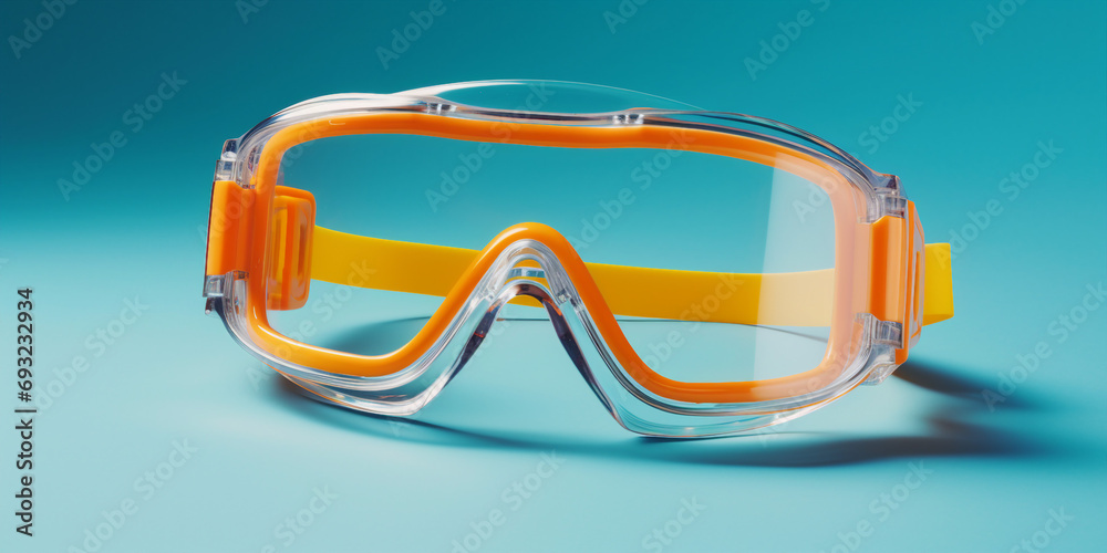Safety goggles on a soft surface Safety goggles on a soft surface