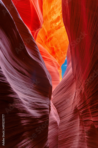 Amazing Antelope Canyon natural rock formation, Arizona, USA.