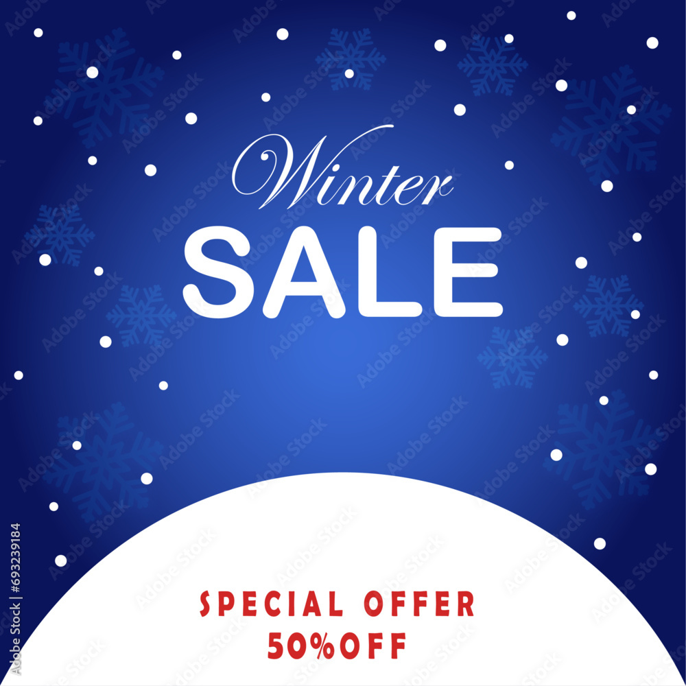 winter sale special offer 50% off card