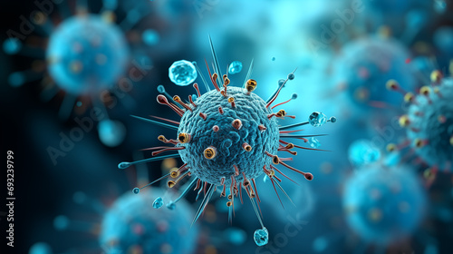 Microcosmic Menace: HIV Virus photo
