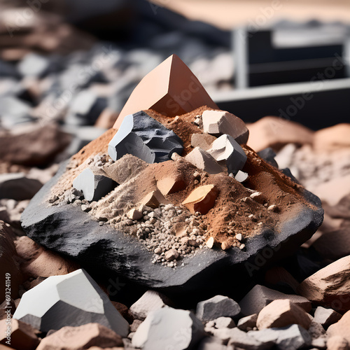 Valuable rare earth minerals, stockpiled for industry. photo