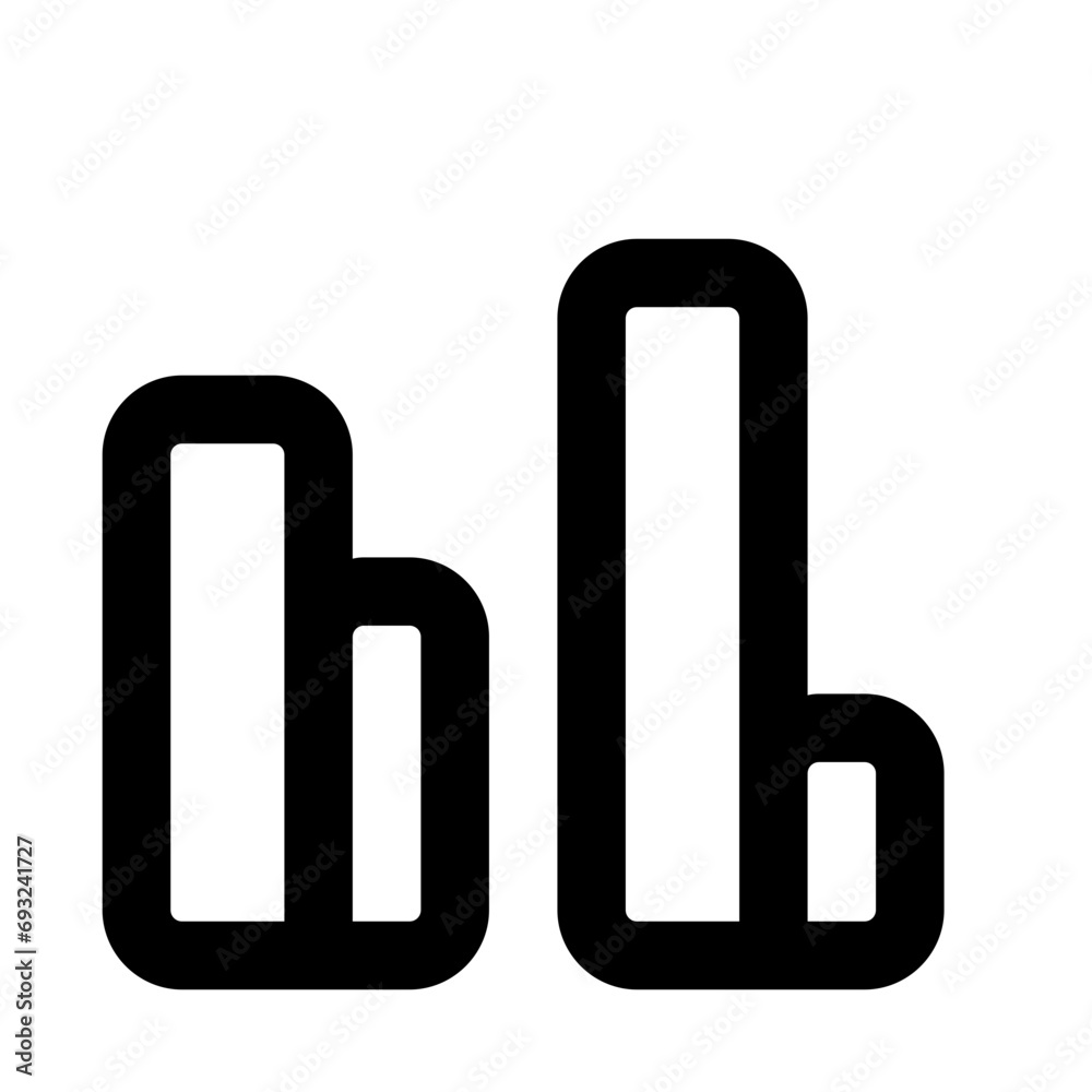 Stick Bar Chart Line UI Icon Stick Bar Chart Line UI Icon