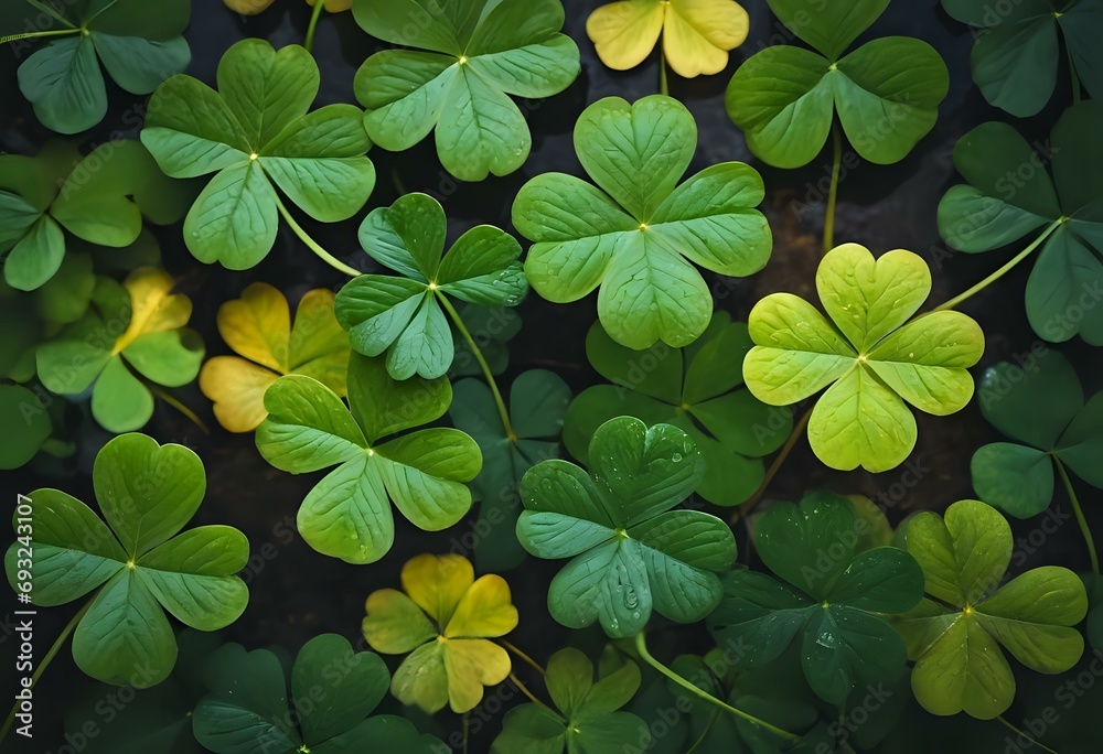 st patrick's four-leaf clover background st patrick's four-leaf clover background