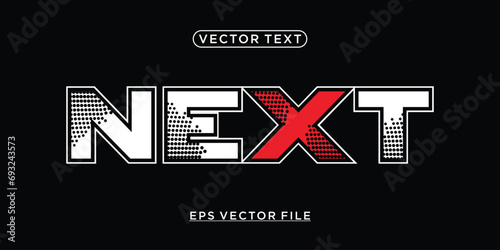 	
vector design of letters that say next in modern vintage style	
