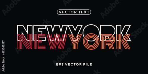 letter newyork text style design vector 	