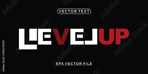 letter level up with modern style text	