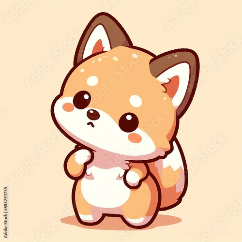 Endearing Cartoon Fox Illustration - Perfect for Children   s Books  Animated Shows  and Concept of Warmth and Innocence