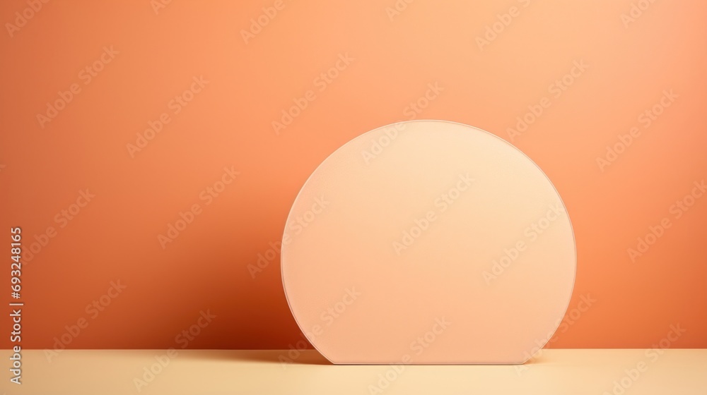 Minimalistic view of a Peach Fuzz colour backdrop, showcasing its elegant sheen and subtle variations in soft blush and apricot hues.