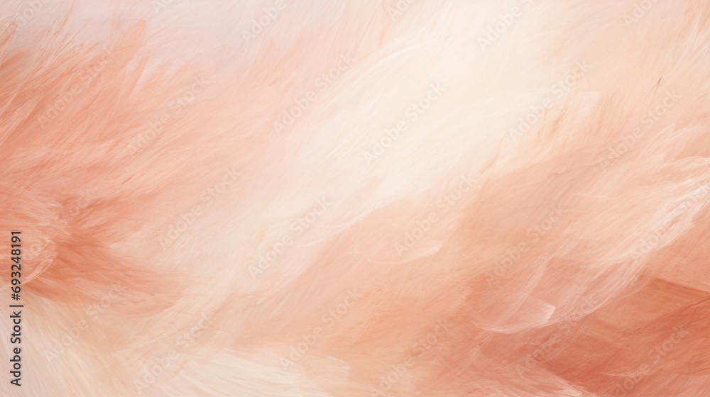 Closeup of a simplistic Peach Fuzz backdrop, with subtle brushstrokes in shades of ivory and blush.