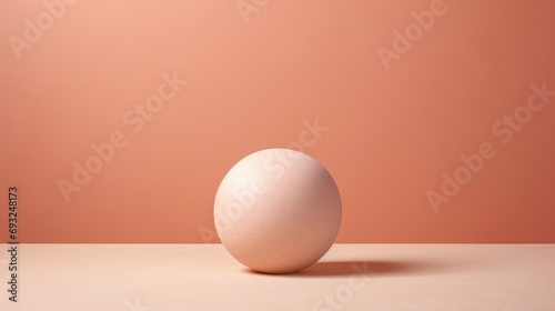 Minimalistic view of a Peach Fuzz colored backdrop with a subtle marble pattern