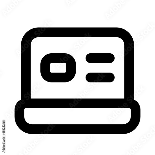 Laptop Line UI Icon