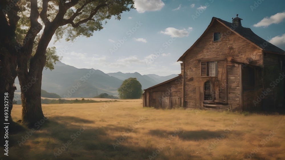 Fototapeta premium Vintage Landscape Background Very Cool