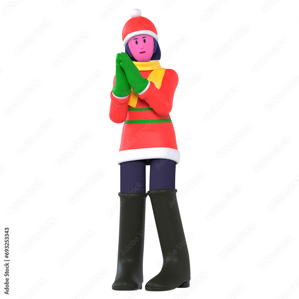 Winter outfit sweater scarf gloves warm Winter outfit sweater scarf gloves warm