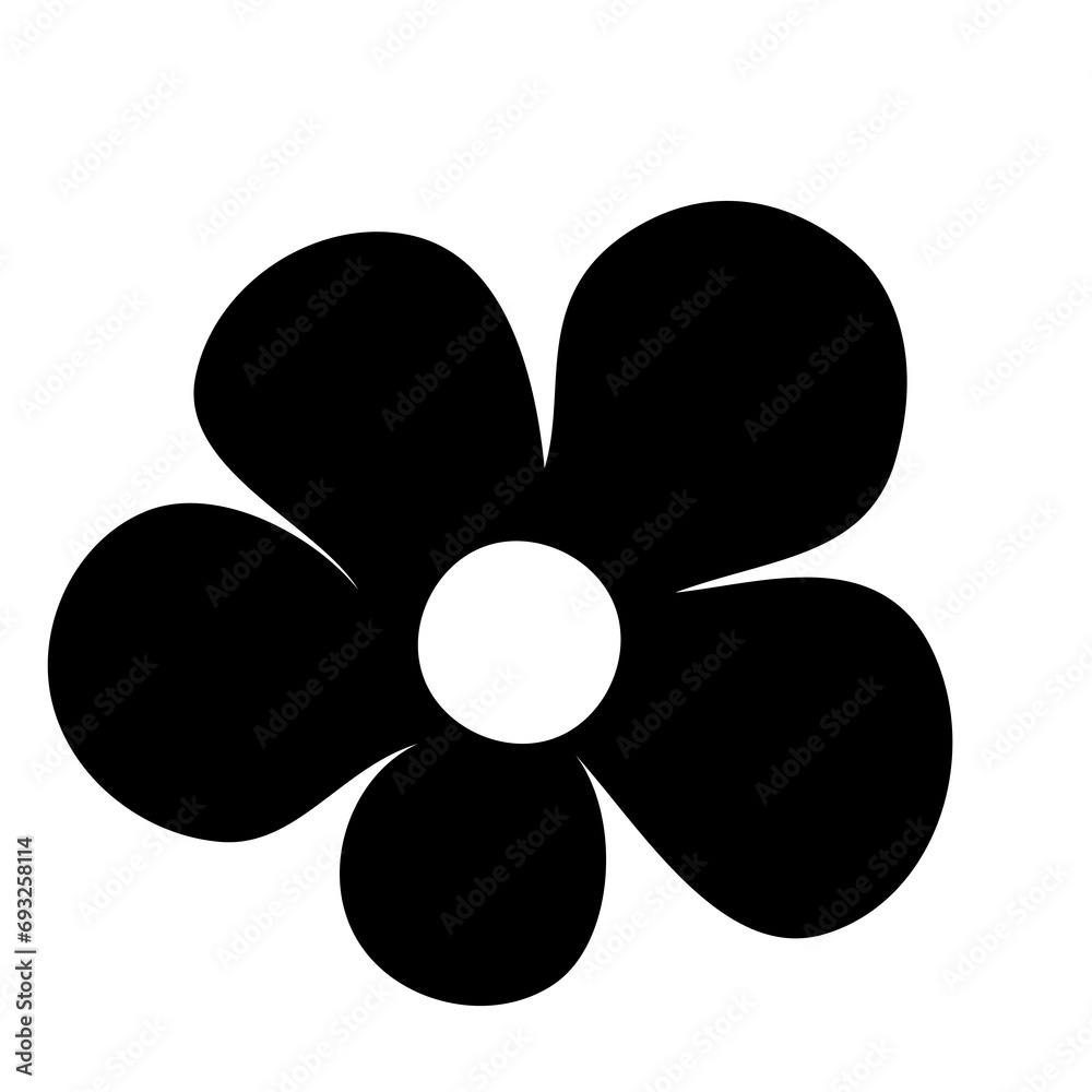 flower pink plant female beautiful icon black flower pink plant female beautiful icon black