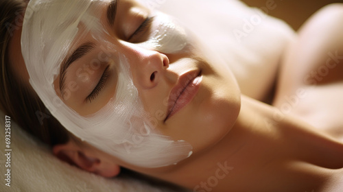 a woman lies on a massage table covered in crisp white linen.