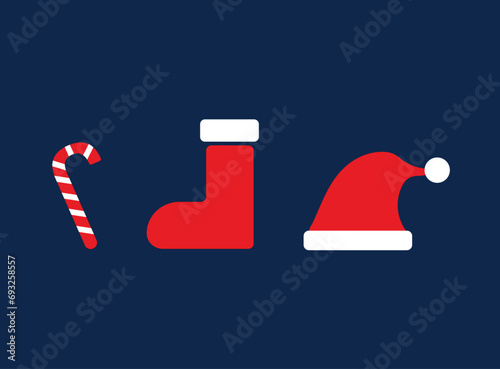Sets of santa clause and christmast