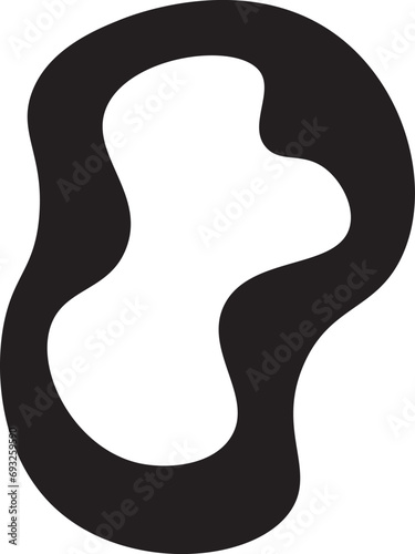 Melted Letter O Vector Icon Illustration