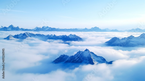 snowy mountain landscape in...