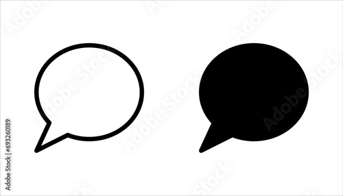 Chat and Speech Bubble icon set, vector logo template for many purpose. vector illustration on white background