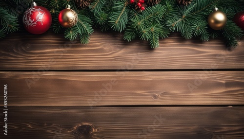 A wooden wall with Christmas ornaments hanging on it