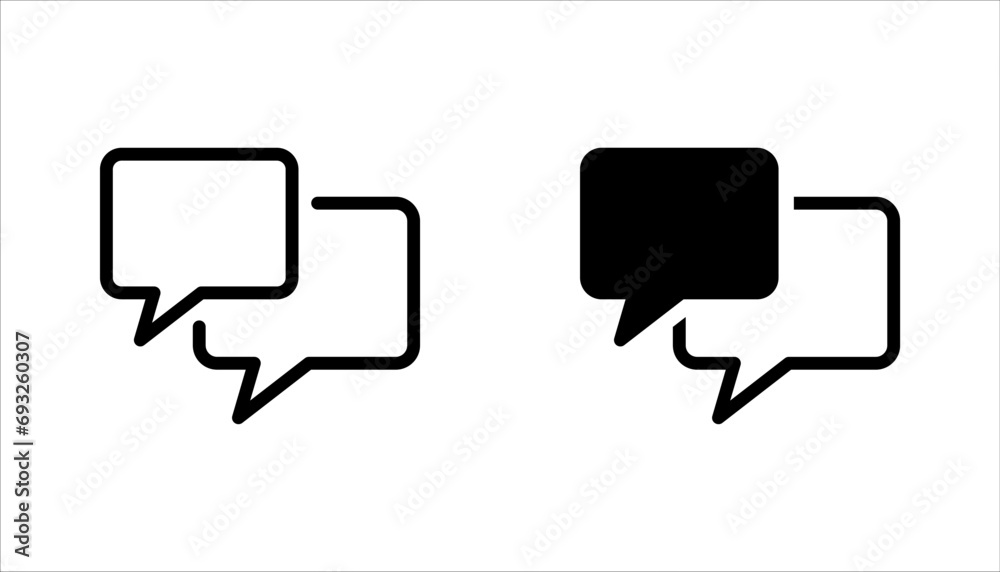 Comment icon. Chat in trendy flat design. Speech Bubble icon, vector illustration on white background Comment icon. Chat in trendy flat design. Speech Bubble icon, vector illustration on white background