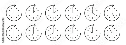 Simple icon representing a clock or timer