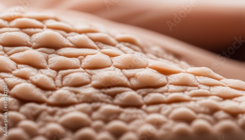 A close up of a person's skin with a lot of bumps photo