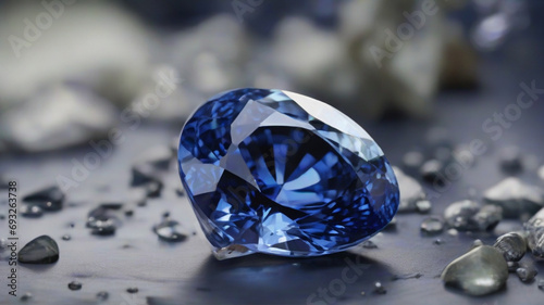 Blue sapphire gems stone | gem business | Diamonds on blue background