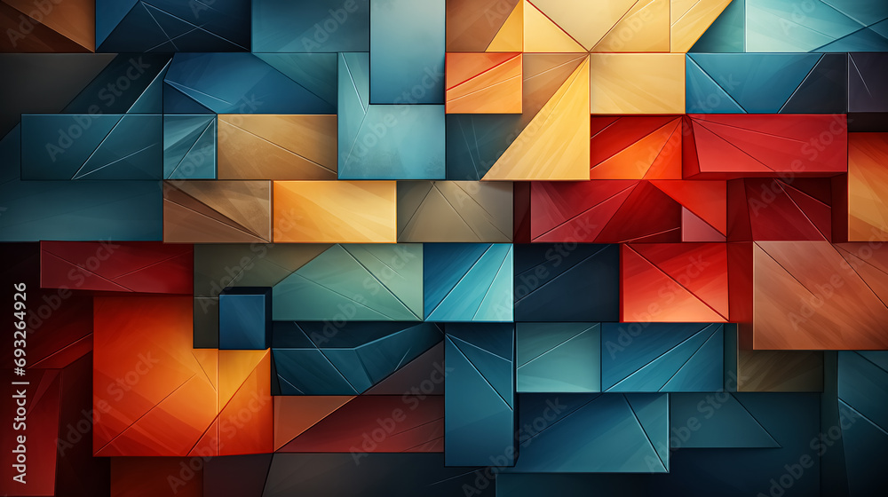 Obraz premium Geometric Color Blocks