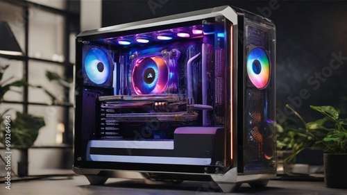 RGB Gaming pc | liqued cooler computers | gaming case | components of a computer