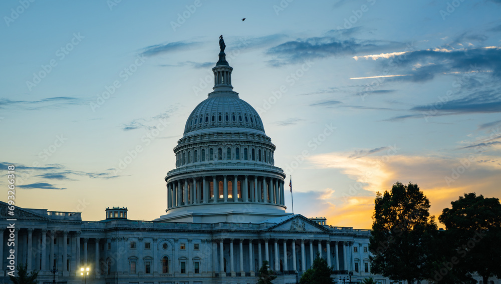 Capitol building in Washington DC. Historic Capitol embodies democratic values. Capitols dome is a masterpiece. Neoclassical Capitol symbolizes unity.