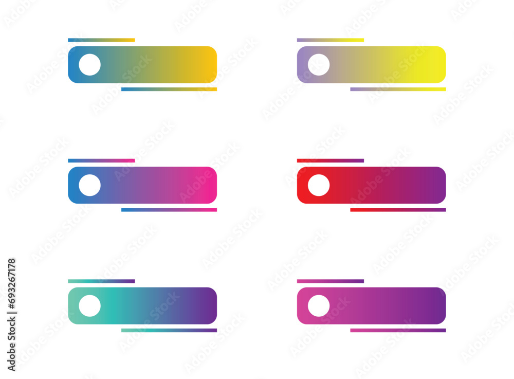 Sets of buttons or infographic for web vector Sets of buttons or infographic for web vector