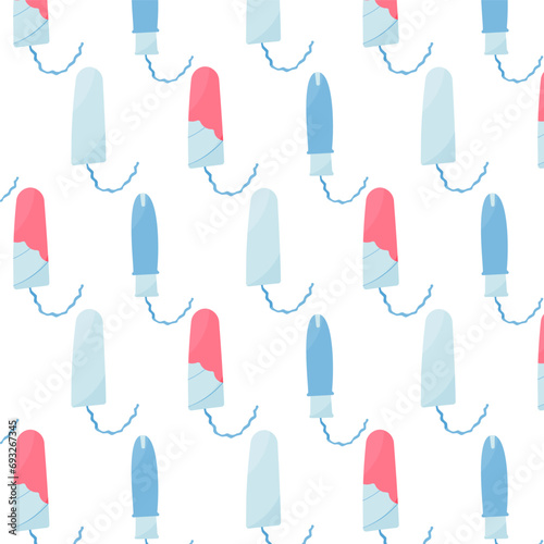 tampon woman period pattern textile blood vector