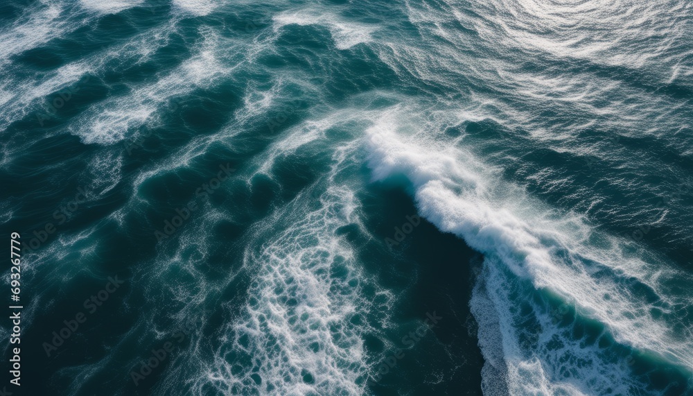 A large body of water with waves crashing A large body of water with waves crashing
